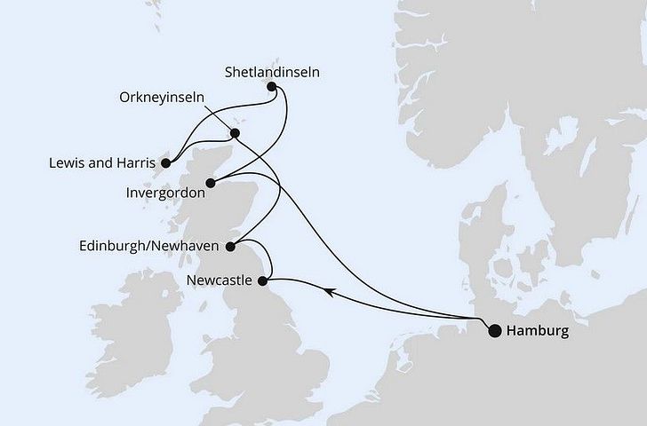 Impression zu AIDA Sommer 2028 - AIDAbella - Schottlands Küsten & Inselwelten