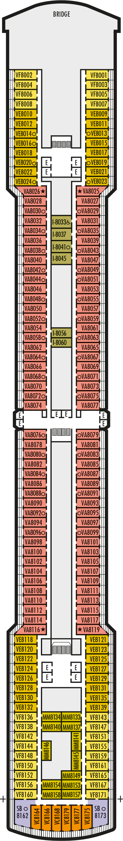 MS Eurodam - Holland America Line - Deck 8 (Navigation)