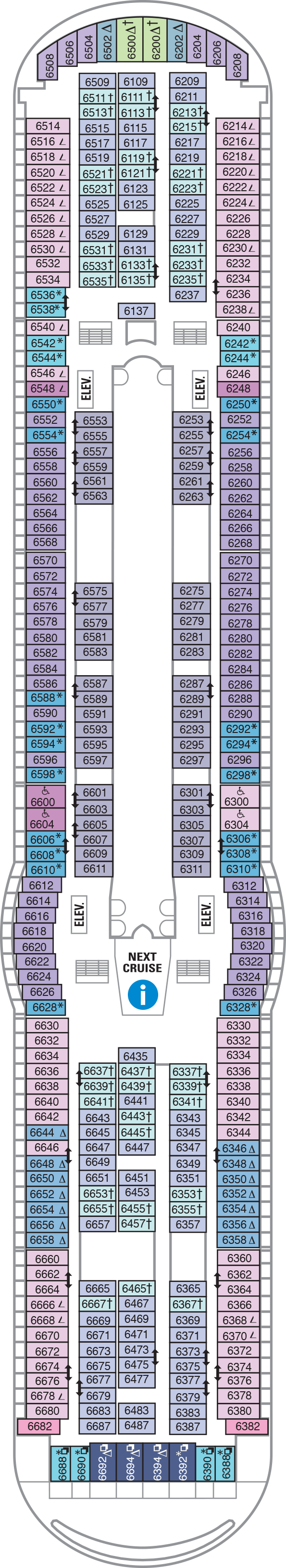 Adventure of the Seas - Royal Caribbean International - Deck 6