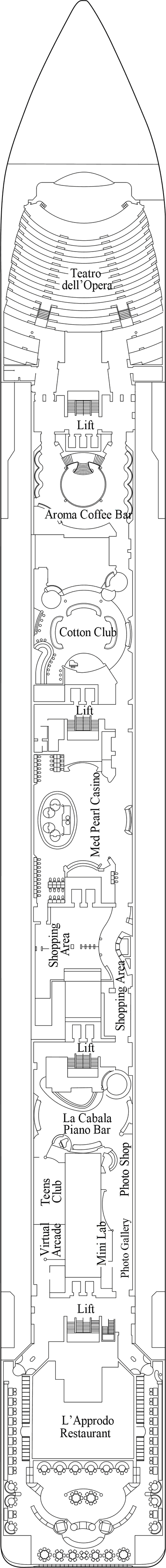 MSC Opera - MSC Cruises - Deck 6 (Otello)