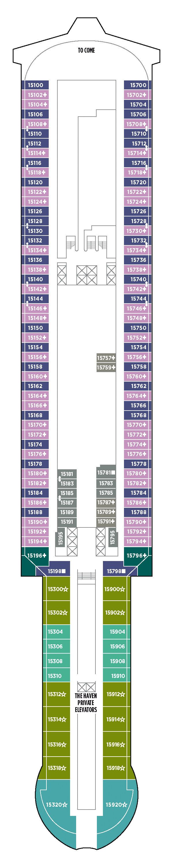 Norwegian Viva - Norwegian Cruise Line - Deck 15 (Deck 15)