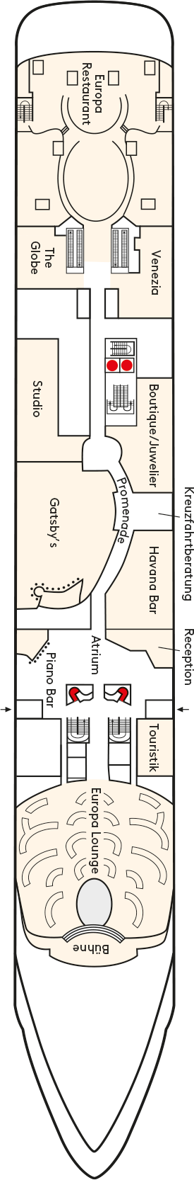 MS Europa - Hapag-Lloyd Cruises - Deck 4 (Europa Deck)