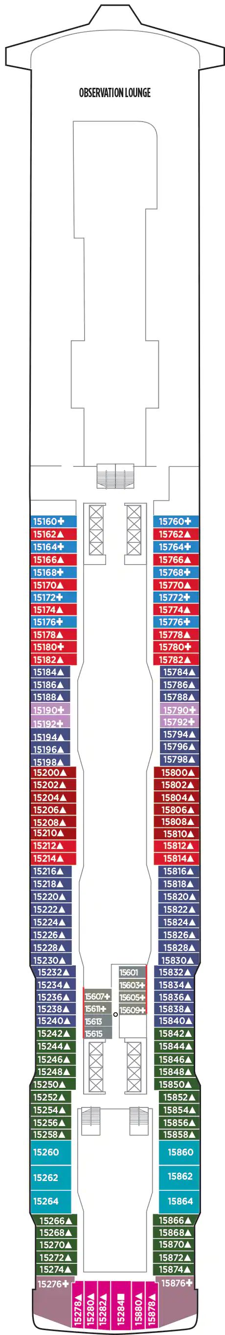 Norwegian Bliss - Norwegian Cruise Line - Deck 15 (Deck 15)