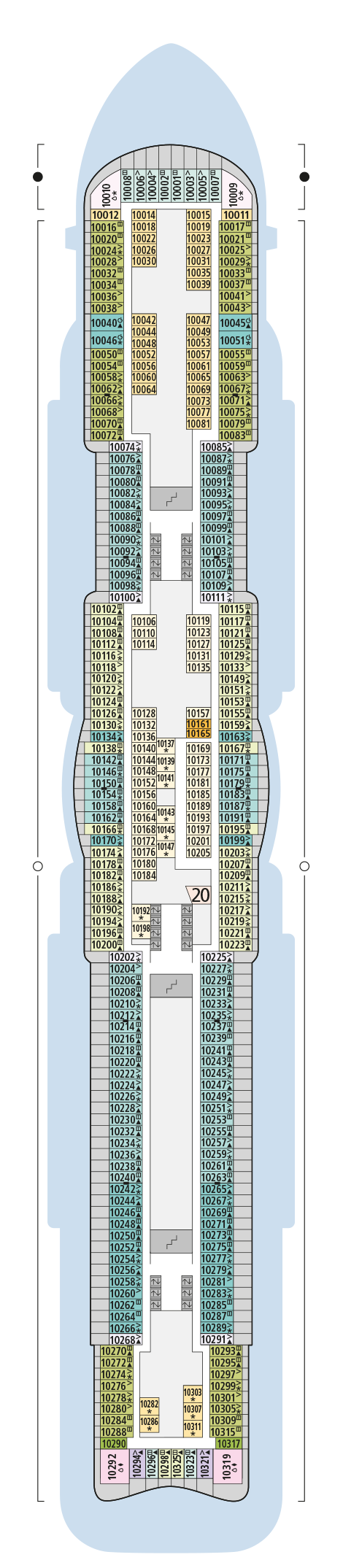 AIDAnova - AIDA Cruises - Deck 10 (Deck 10)