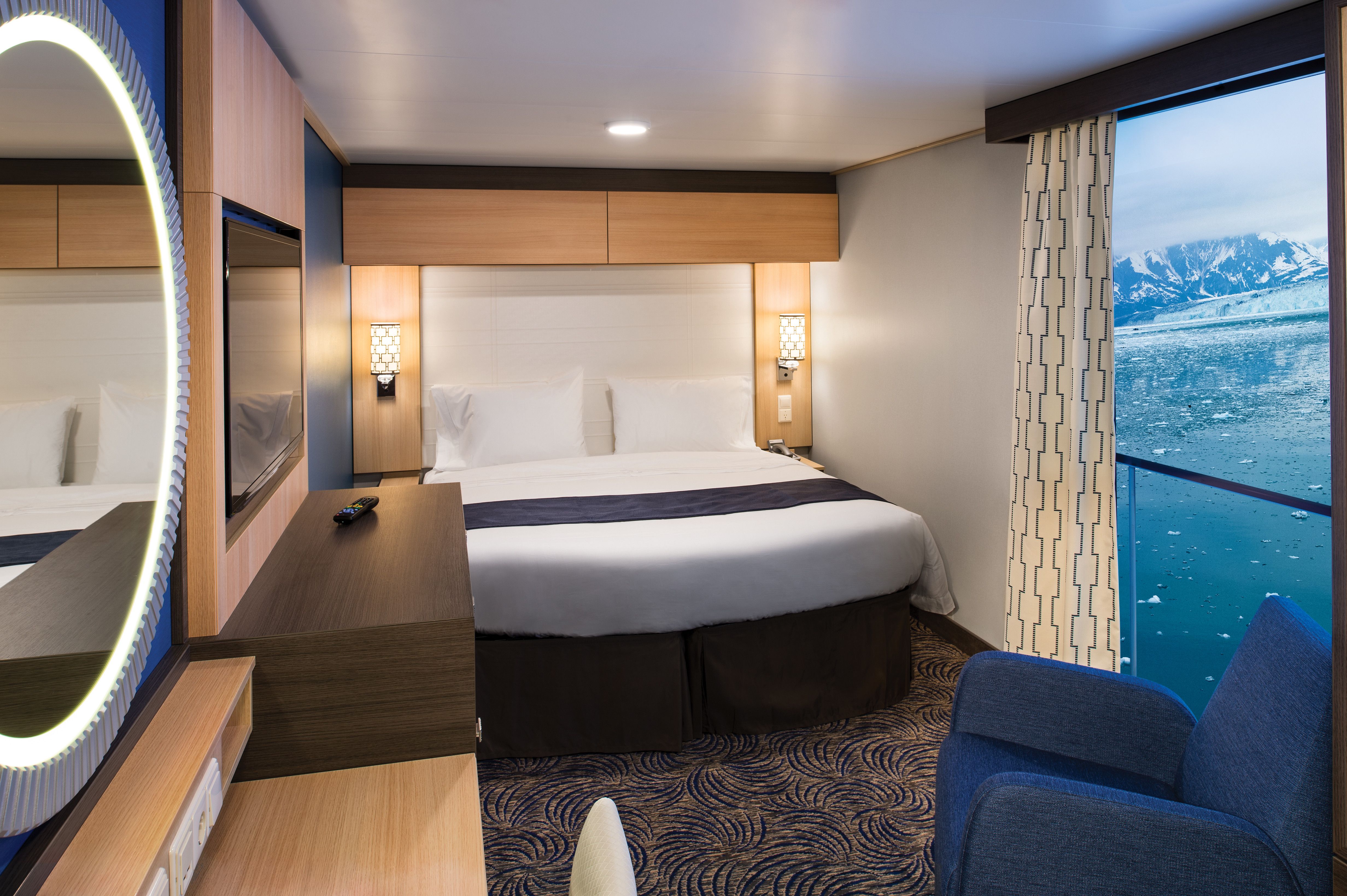 Oviation of the Seas Innenkabine Projektion außen 