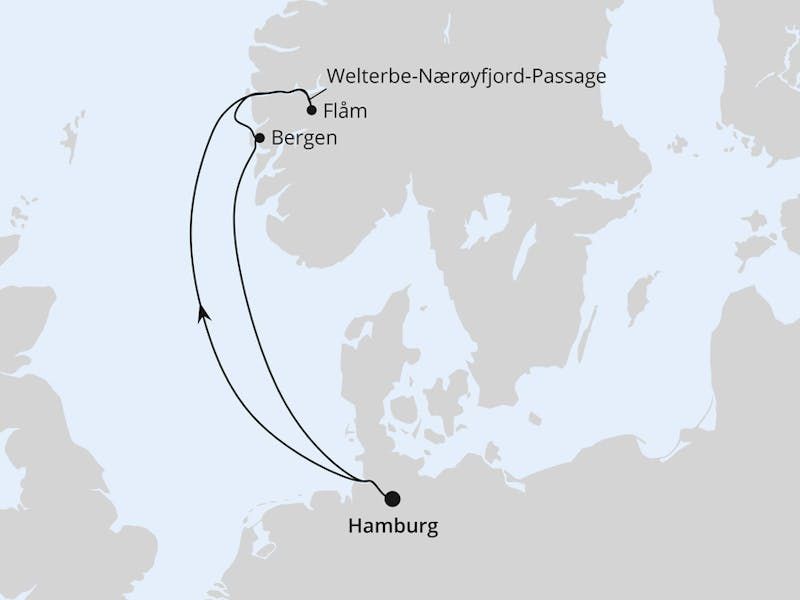 Kurzreise Norwegens Fjord-weltnaturerbe ab Hamburg