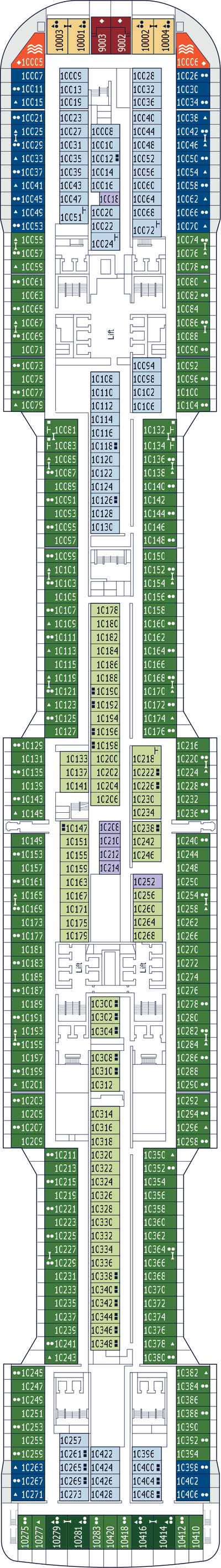 MSC Virtuosa - MSC Cruises - Deck 10 (Gershwin)