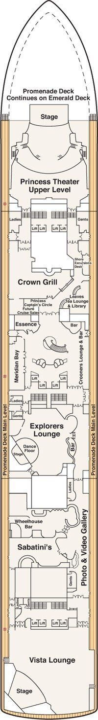 Grand Princess - Princess Cruises - Deck 7 (Promenade)