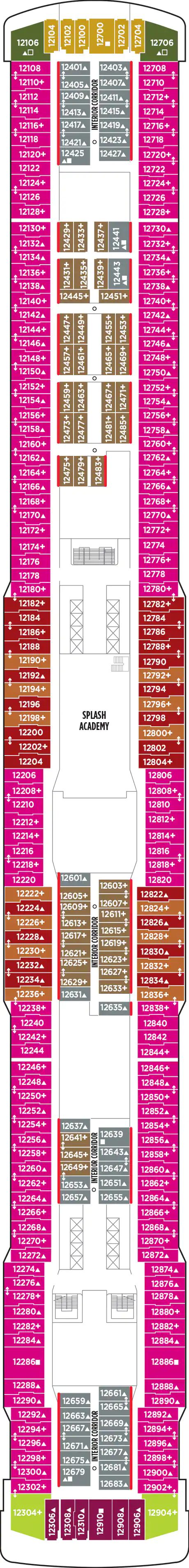 Norwegian Getaway - Norwegian Cruise Line - Deck 12 (Deck 12)