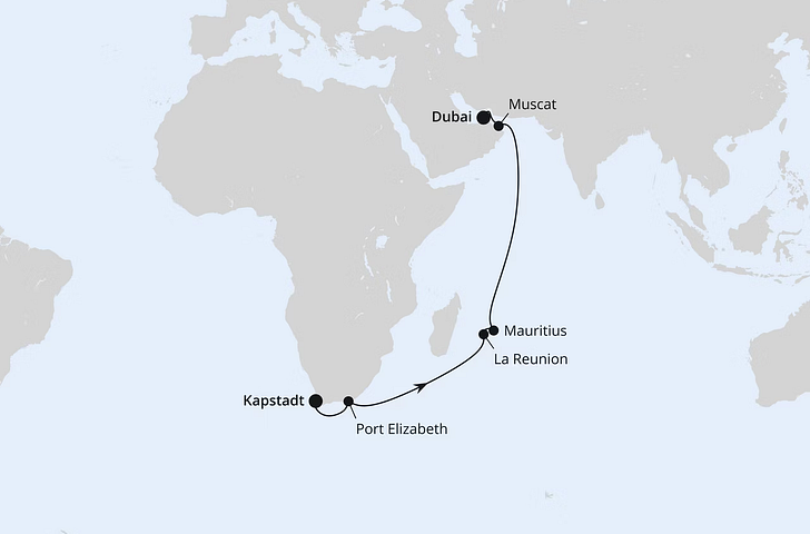 Impression zu AIDA Winter 2027/2028 - AIDAperla - Von Kapstadt über Mauritius in den Orient