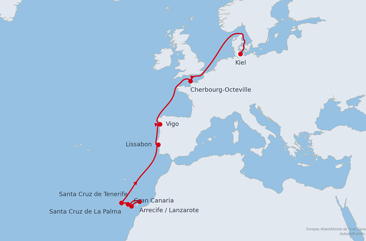 Impression zu Winter 2026/27 - AIDAprima - Europas Atlantikküste ab Gran Canaria bis Kiel