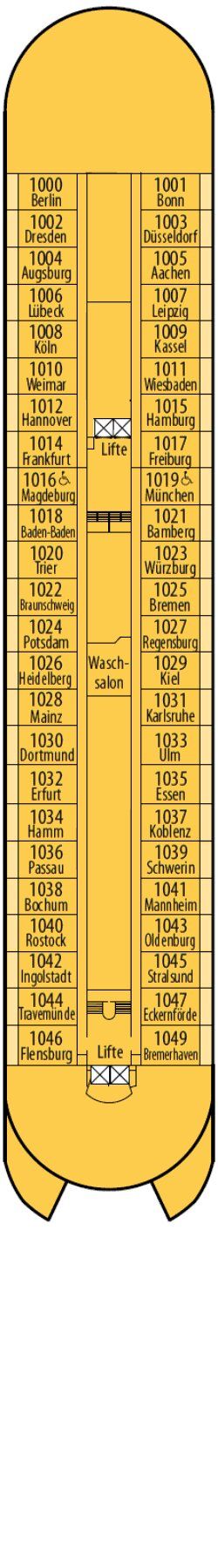 MS Amera - Phoenix Seereisen - Deck 6 (Jupiter-Deck)