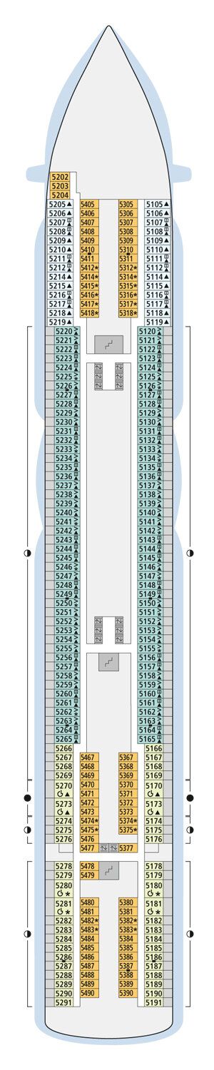 AIDAprima - AIDA Cruises - Deck 5 (Deck 5)