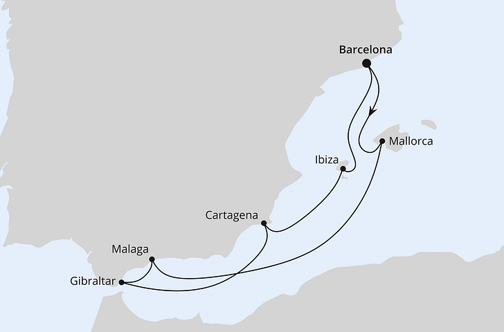 Impressionn zu Sommer 2025 Besttarif - Mediterrane Schätze mit Gibraltar