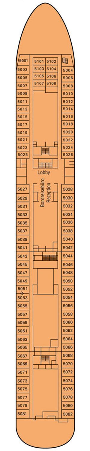 MS Deutschland - Phoenix Seereisen - Deck 5 (Kapitäns)