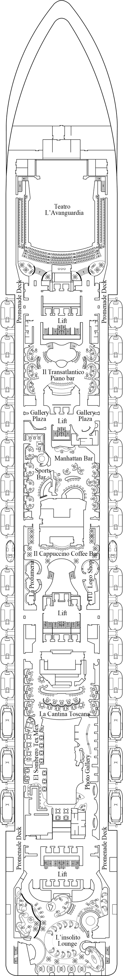MSC Fantasia - MSC Cruises - Deck 7 (Sublime)