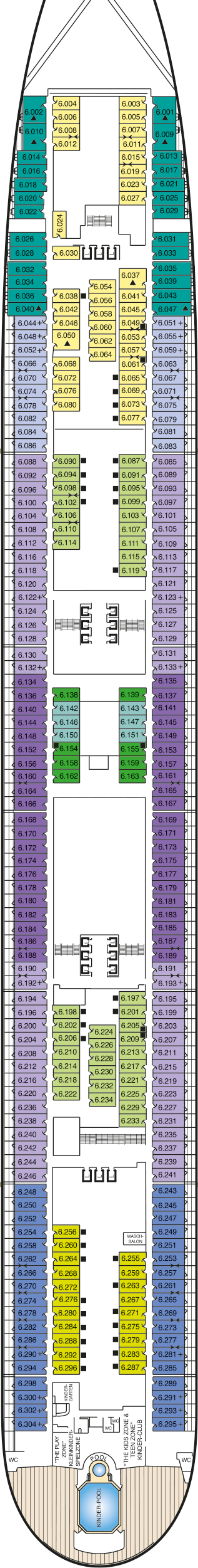 Queen Mary 2 - Cunard Line - Deck 6 (Deck 6)