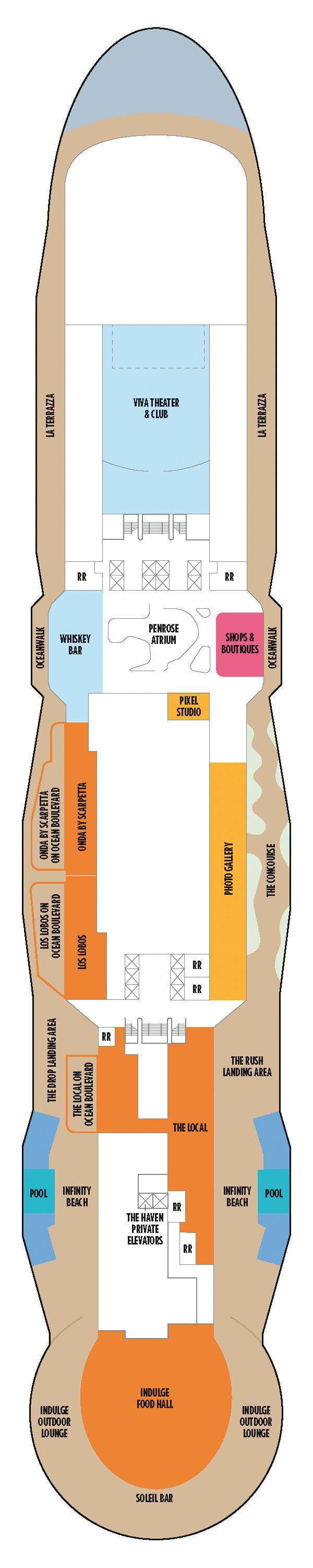 Norwegian Viva - Norwegian Cruise Line - Deck 8 (Deck 8)