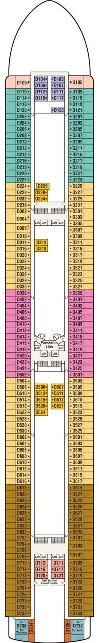 Crown Princess - Princess Cruises - Deck 9 (Dolphin)