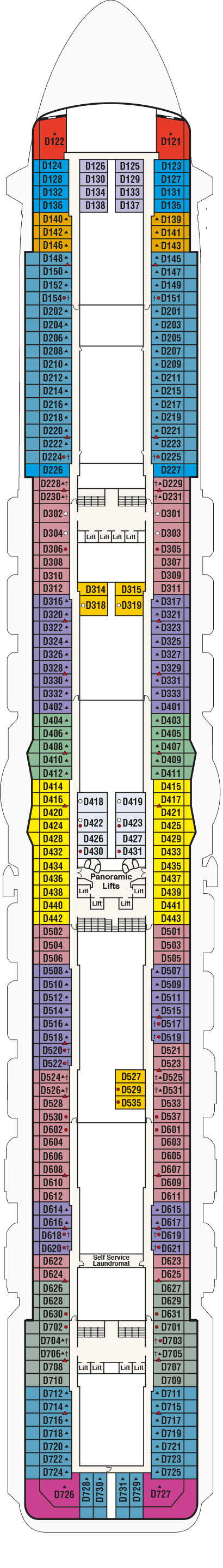 Majestic Princess - Princess Cruises - Deck 9 (Dolphin)