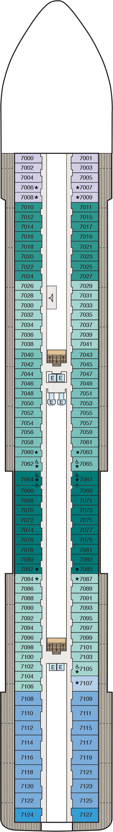 MS Vista - Oceania Cruises - Deck 7 (Deck 7)
