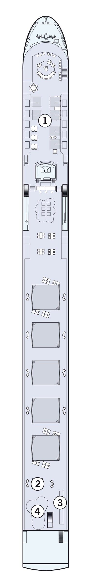 MS Amadeus Cara - Amadeus Flusskreuzfahrten - Deck 4 (Sonnen-Deck)