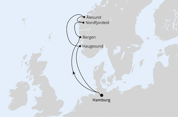 Impressionn zu AIDA August Ahoi - Norwegen