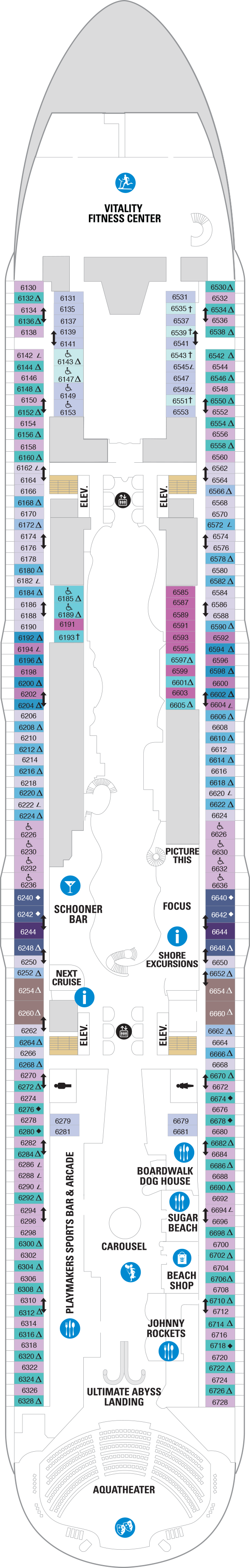 Oasis of the Seas - Royal Caribbean International - Deck 6