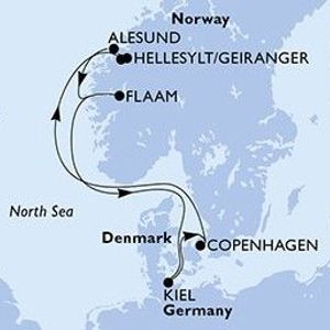 Sky; Copenhagen; Starboard; Events; Wind turbine; Fleet; Ship; MSC Euribia; Aerial view; Sea; Denmark; Destination; Northern Europe;