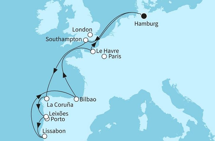 Impressionn zu Sommer 2026 - Mein Schiff 2 oder Mein Schiff 3 - Westeuropas Vielfalt intensiv