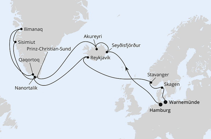 Impression zu Sommerferien 2026 - AIDAluna - Island & Grönland