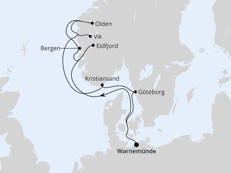 Norwegens Fjorde ab Warnemünde 1