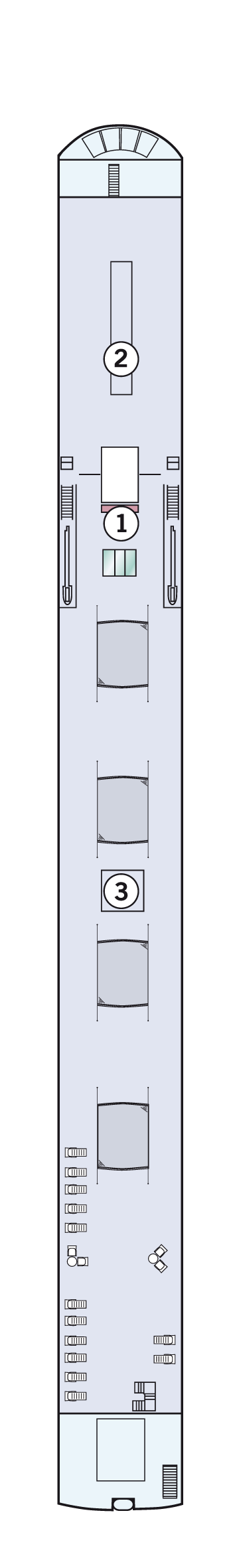 MS Amadeus Imperial - Amadeus Flusskreuzfahrten - Deck 4 (Sonnen-Deck)