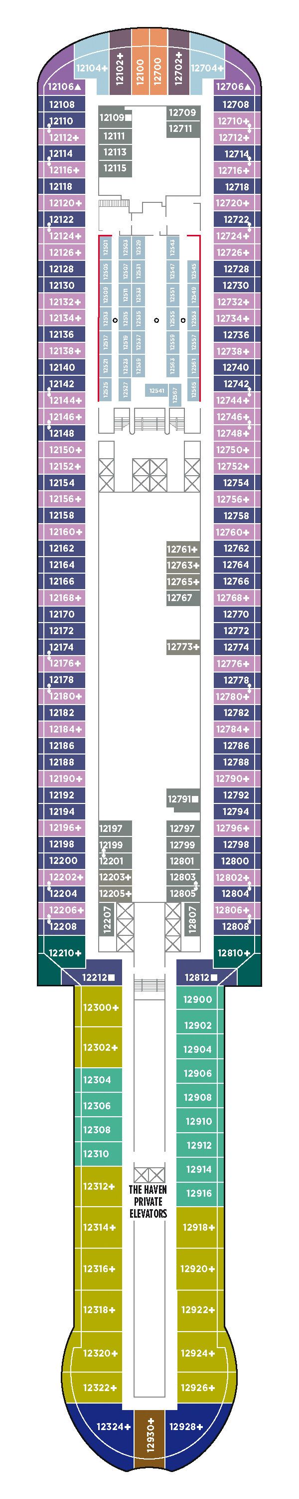 Norwegian Viva - Norwegian Cruise Line - Deck 12 (Deck 12)