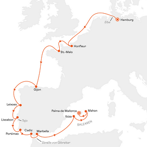 Skyline mit Sao Jorge Lissabon