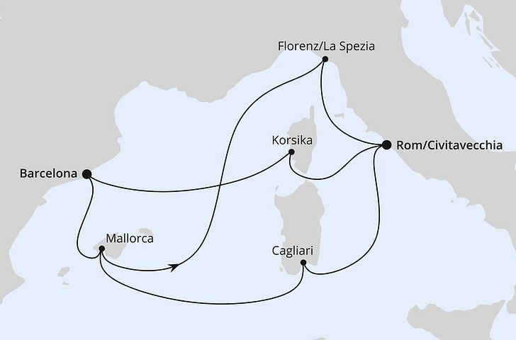 Impressionn zu Sommerferien 2026 - AIDAcosma - Spanien, Frankreich & Italien