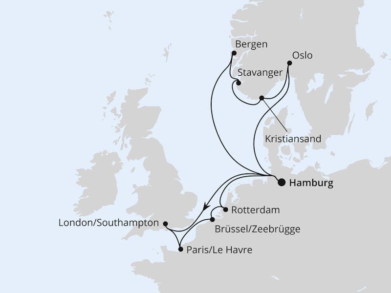 Metropolen & Südnorwegen ab Hamburg