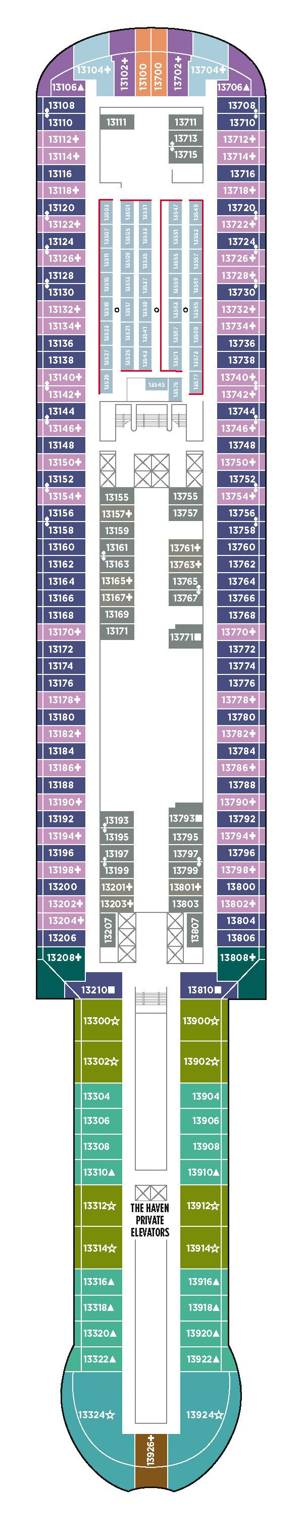 Norwegian Viva - Norwegian Cruise Line - Deck 13 (Deck 13)