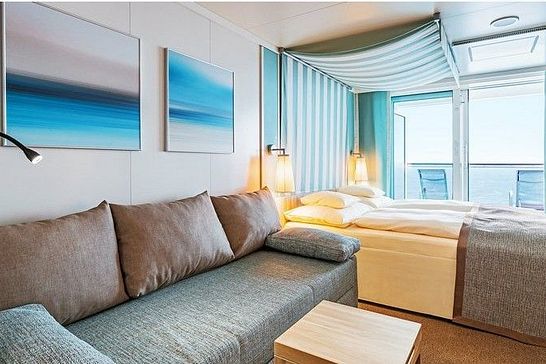 AIDAprima Veranda Kabine mit Lounge