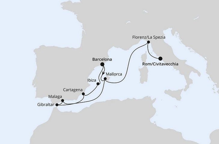 Impression zu Herbstferien 2026 - AIDAcosma - Spanien, Italien & Gibraltar