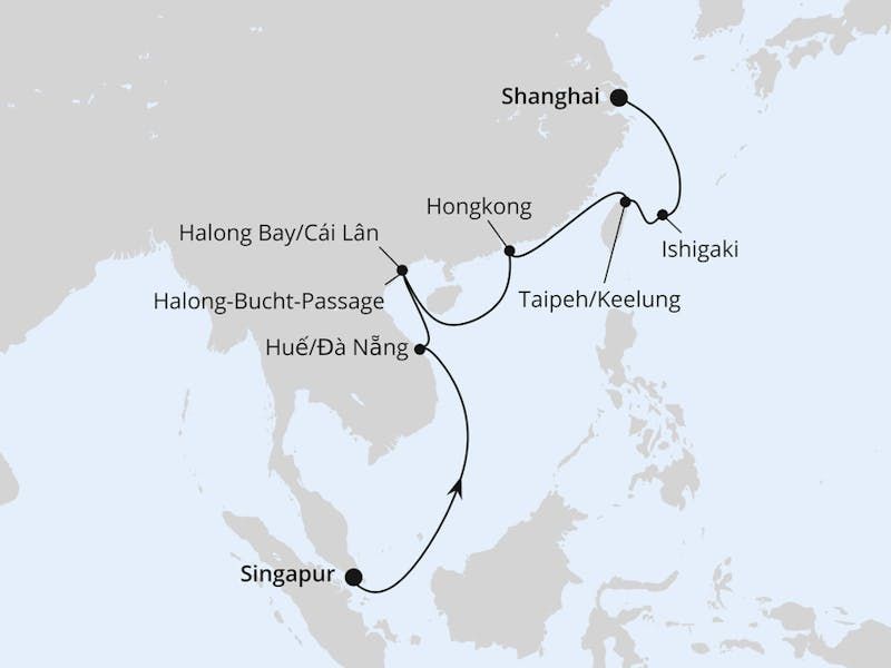 Von Singapur über Vietnam & Hongkong nach Shanghai
