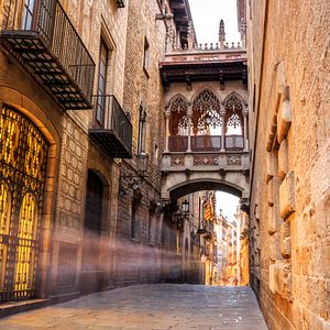 Barcelona La Rambla Herbst
