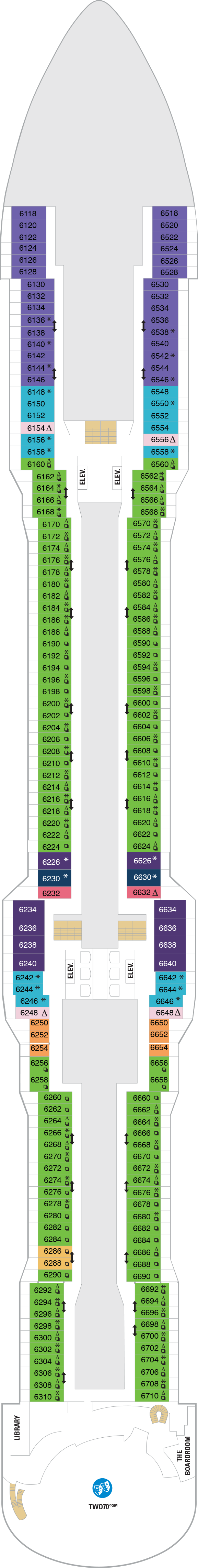 Odyssey of the Seas - Royal Caribbean International - Deck 6 (Deck 6)