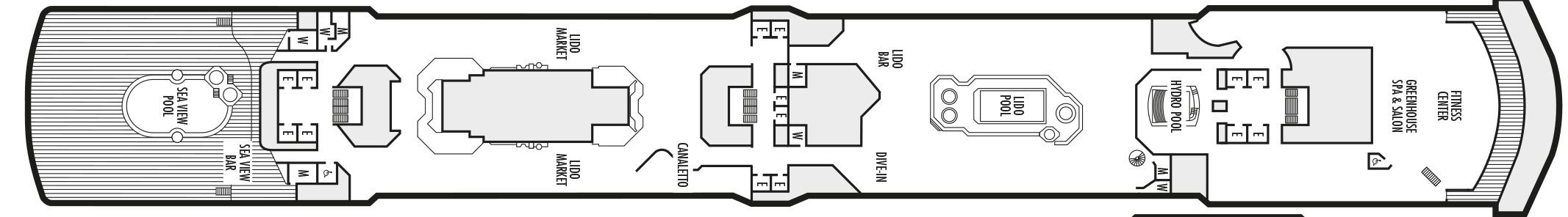 WESTERDAM - Ohne Reederei - LIDO DECK | WESTERDAM