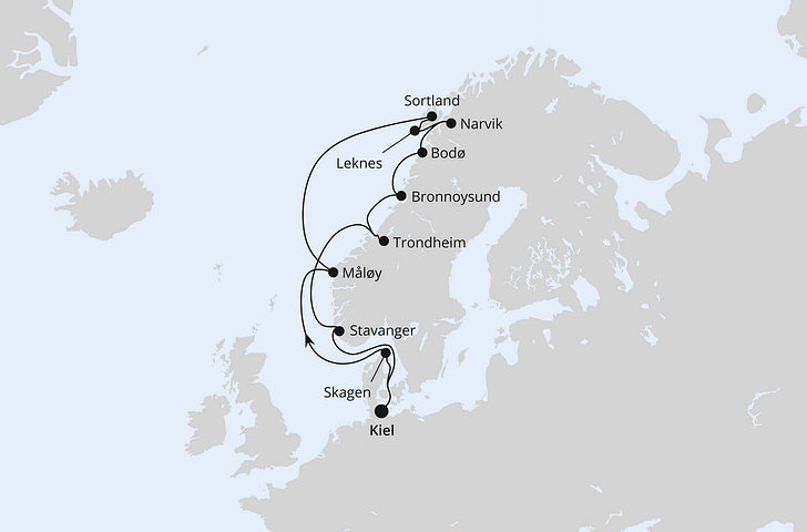 Impression zu AIDA Frühbucher Special - AIDAbella - Norwegen mit Lofoten & Vesterålen