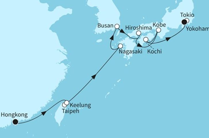 Impressionn zu Asien mit Mein Schiff - Mein Schiff 6 - Japans große Schätze