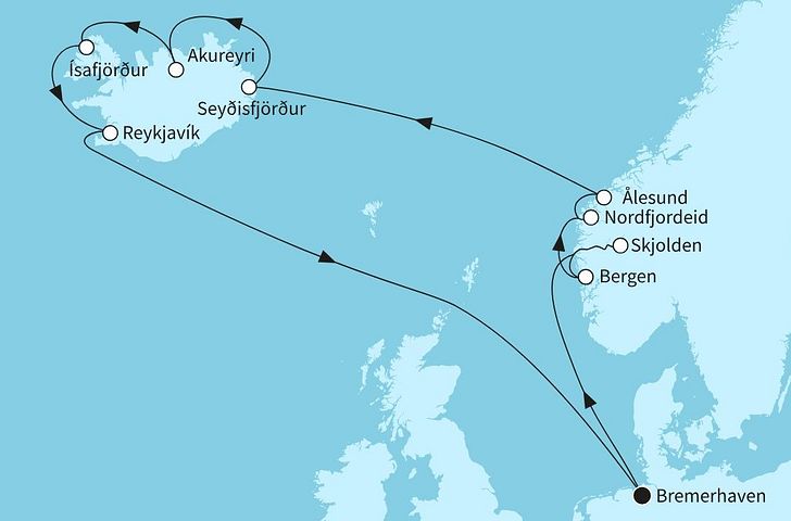 Impression zu Mein Schiff ab Bremerhaven - Sommer 2026 - Islands Naturwunder