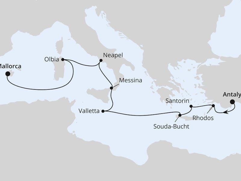 Griechenland, Malta & Italien ab Antalya