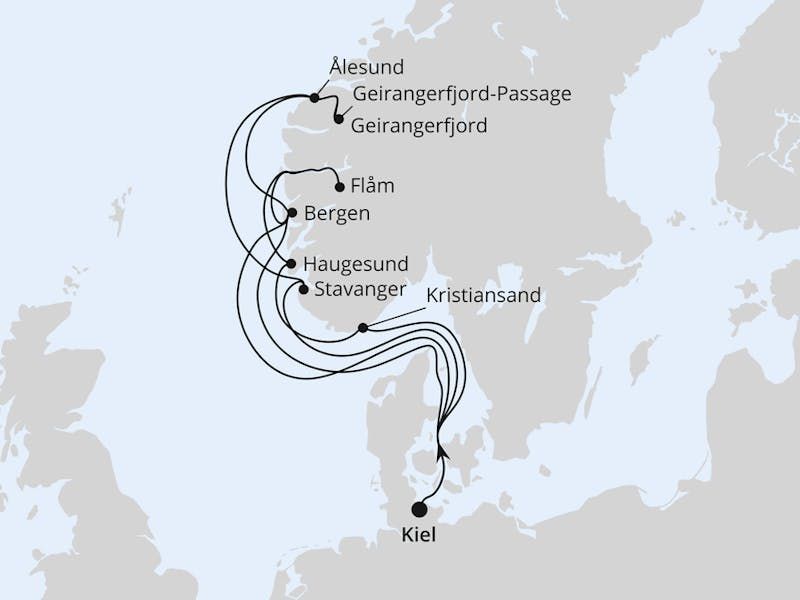 Große Norwegen-Reise ab Kiel