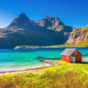 Lofoten, Fjord, Norwegen